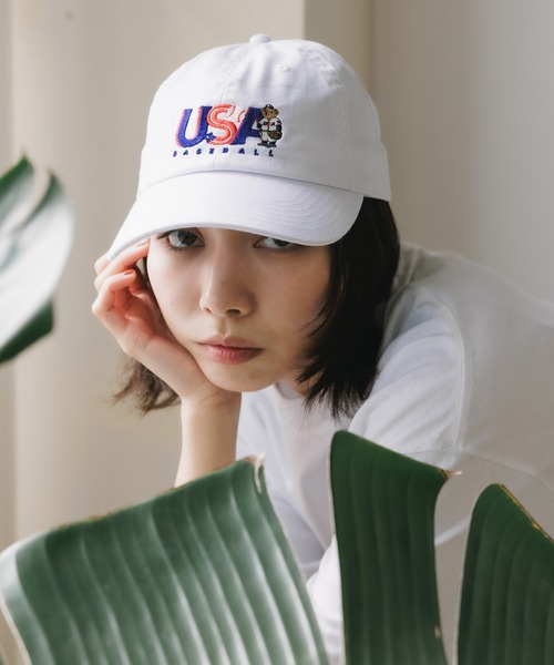 ROSTER SOX(ロスターソックス)の「ROSTER SOX/ロスターソックス USA BB BEAR CAP キャップ(キャップ・メンズ・ホワイト/ネイビー・FREE)」の2枚目の写真