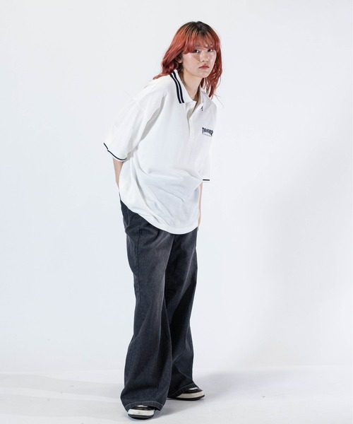 THRASHER(スラッシャー)の「【at】〔THRASHER/スラッシャー〕S/S POLO SHIRT ワンポイントロゴ BIG ポロシャツ(ポロシャツ・メンズ・ネイビー/ホワイト/ブラック・MEDIUM/LARGE)」の11枚目の写真