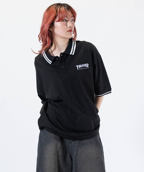 THRASHER(スラッシャー)の「【at】〔THRASHER/スラッシャー〕S/S POLO SHIRT ワンポイントロゴ BIG ポロシャツ(ポロシャツ・メンズ・ネイビー/ホワイト/ブラック・MEDIUM/LARGE)」の20枚目の写真