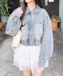 INGNI｜イングのデニムジャケット（ブルー・ネイビー/青色系・フード