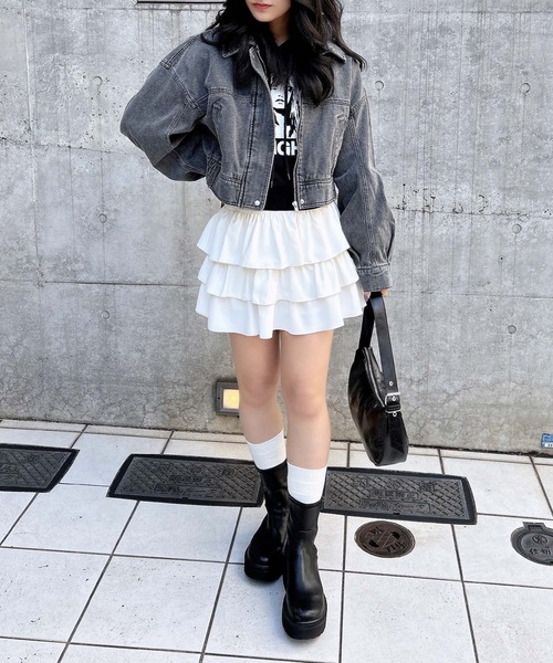 INGNI（イング）の「クロップドデニムジップジャケット（デニムジャケット・レディース・ブルー系1/ブルー系その他/ブラック系その他3・M）」の15枚目の写真