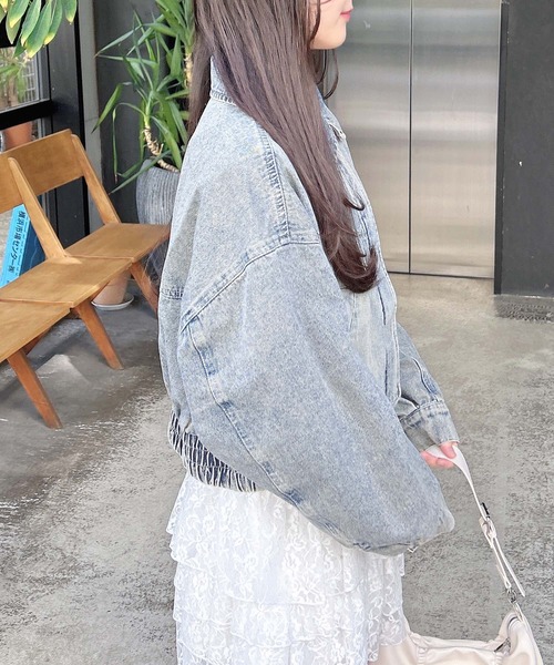 INGNI（イング）の「クロップドデニムジップジャケット（デニムジャケット・レディース・ブルー系1/ブルー系その他/ブラック系その他3・M）」の17枚目の写真