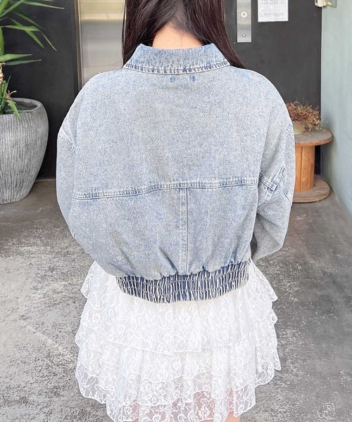 INGNI（イング）の「クロップドデニムジップジャケット（デニムジャケット・レディース・ブルー系1/ブルー系その他/ブラック系その他3・M）」の18枚目の写真