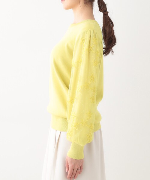 DRESKIP(ドレスキップ)の「【S-LL】1枚で華やかになる お袖レースドッキングニット(ニット/セーター・レディース・オフホワイト/グレー/ブラック/イエロー系その他・02/03/04/01)」の22枚目の写真