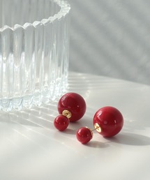 パール/カラーボールキャッチピアス