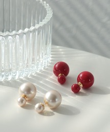 Three Four Time | パール/カラーボールキャッチピアス(ピアス(両耳用))