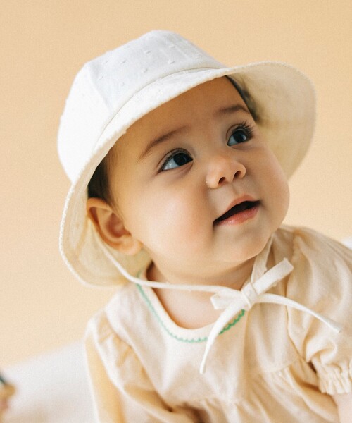 こども ビームス（コドモビームス）の「ベビー ドビー ハット 2025SS（44～48cm）（ハット・キッズ・オフホワイト/サックスブルー・46-48/44-46）」の3枚目の写真
