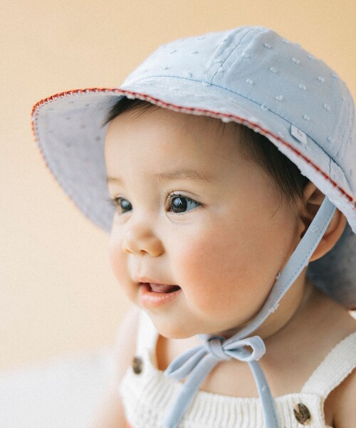 こども ビームス（コドモビームス）の「ベビー ドビー ハット 2025SS（44～48cm）（ハット・キッズ・オフホワイト/サックスブルー・46-48/44-46）」の6枚目の写真
