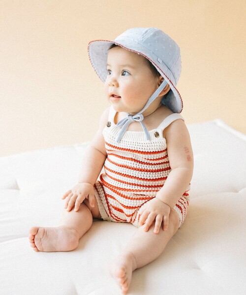 こども ビームス（コドモビームス）の「ベビー ドビー ハット 2025SS（44～48cm）（ハット・キッズ・オフホワイト/サックスブルー・46-48/44-46）」の7枚目の写真