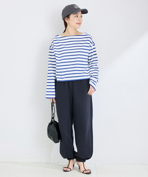 Le Minor(ルミノア)の「LE MINOR/ルミノア ボーダーロンTEE(Tシャツ/カットソー・レディース・ブルー/イエロー/ピンク/チャコールグレー・FREE)」の12枚目の写真