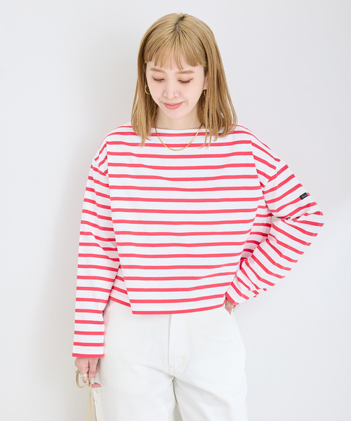 Le Minor ルミノア　ストライプ長袖Tシャツ ショート丈　タグ付 楽天市場】Le minor ルミノア 長袖 Tシャツ 123301F レディース