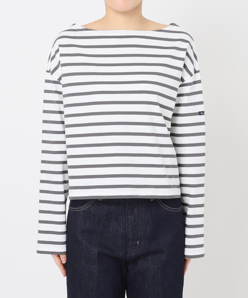 Le Minor(ルミノア)の「LE MINOR/ルミノア ボーダーロンTEE(Tシャツ/カットソー・レディース・ブルー/イエロー/ピンク/チャコールグレー・FREE)」の16枚目の写真
