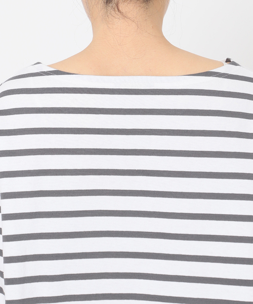 Le Minor(ルミノア)の「LE MINOR/ルミノア ボーダーロンTEE(Tシャツ/カットソー・レディース・ブルー/イエロー/ピンク/チャコールグレー・FREE)」の20枚目の写真