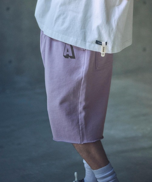 ADAM PATEK(アダムパテック)の「mp13327-pigment dyeing sarouel short pants サルエルショートパンツ(その他パンツ・メンズ・ブラック/パープル・2/1)」の5枚目の写真