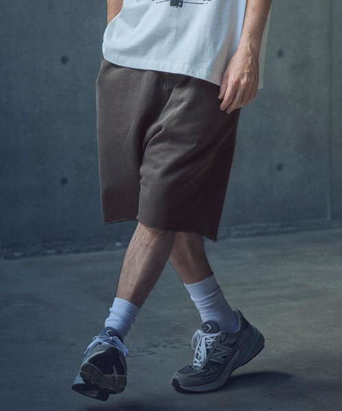 ADAM PATEK(アダムパテック)の「mp13327-pigment dyeing sarouel short pants サルエルショートパンツ(その他パンツ・メンズ・ブラック/パープル・2/1)」の11枚目の写真