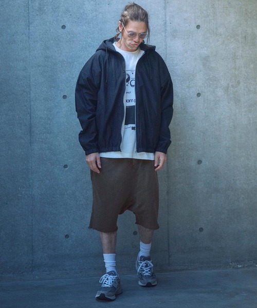 ADAM PATEK(アダムパテック)の「mp13327-pigment dyeing sarouel short pants サルエルショートパンツ(その他パンツ・メンズ・ブラック/パープル・2/1)」の17枚目の写真