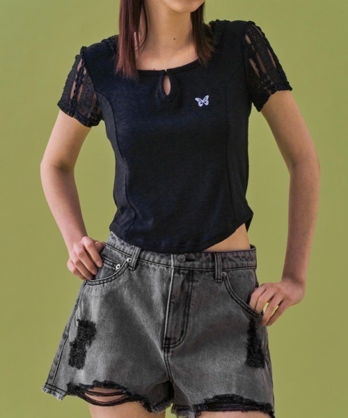 ショートパンツ FANCY CLUB VINTAGE DENIM SHORTS 5BNY762 セール】【FANCY CLUB】VINTAGE DENIM SHORTS / 【ファンシー