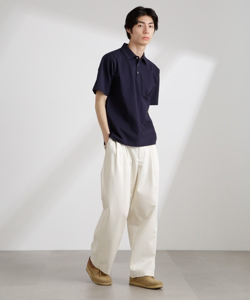 NANO universe（ナノユニバース）の「アンチスメル 鹿の子ポロ 半袖（ポロシャツ・メンズ・ネイビー/ホワイト/グリーン/ブラック・S/M/L/XL）」の22枚目の写真