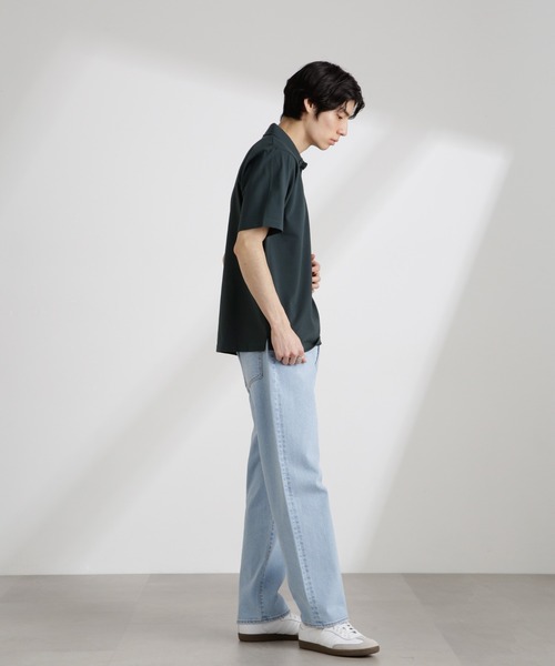 NANO universe（ナノユニバース）の「アンチスメル 鹿の子ポロ 半袖（ポロシャツ・メンズ・ネイビー/ホワイト/グリーン/ブラック・S/M/L/XL）」の16枚目の写真