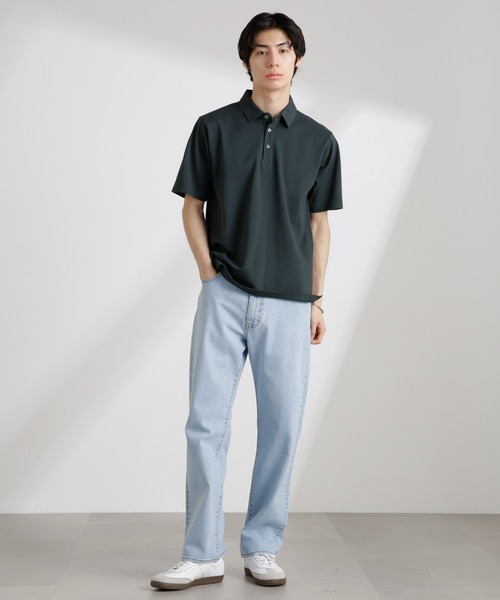 NANO universe（ナノユニバース）の「アンチスメル 鹿の子ポロ 半袖（ポロシャツ・メンズ・ネイビー/ホワイト/グリーン/ブラック・S/M/L/XL）」の15枚目の写真