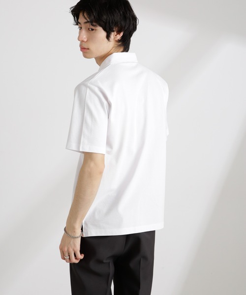 NANO universe（ナノユニバース）の「アンチスメル 鹿の子ポロ 半袖（ポロシャツ・メンズ・ネイビー/ホワイト/グリーン/ブラック・S/M/L/XL）」の7枚目の写真