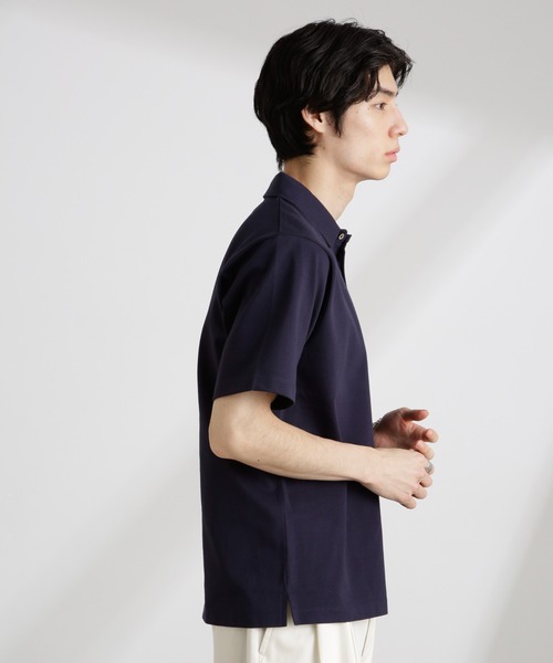 NANO universe（ナノユニバース）の「アンチスメル 鹿の子ポロ 半袖（ポロシャツ・メンズ・ネイビー/ホワイト/グリーン/ブラック・S/M/L/XL）」の20枚目の写真