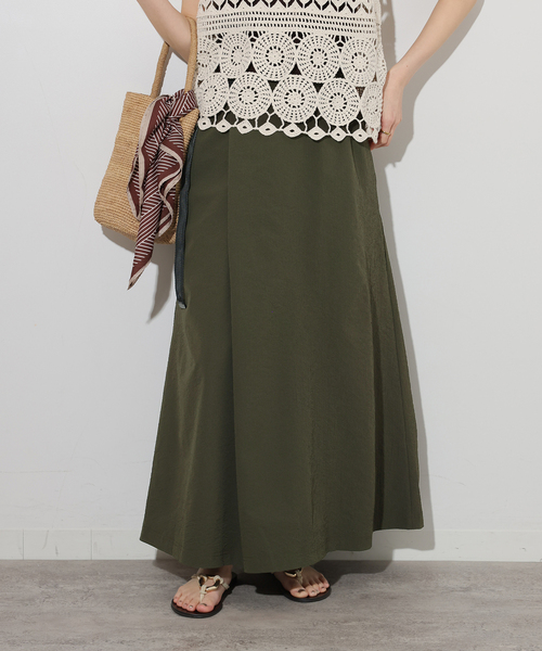 THOUSAND MILE(サウザンドマイル)の「別注【THOUSAND MILE/サウザンドマイル】シアサッカー WEAVE ADJUST スカート(スカート・レディース・ベージュ/ブラック/カーキ・FREE)」の16枚目の写真