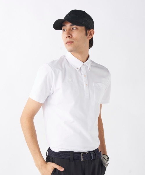 FILA GOLF/フィラゴルフ】半袖ボタンダウンシャツ ゴルフ 吸汗速乾 UV