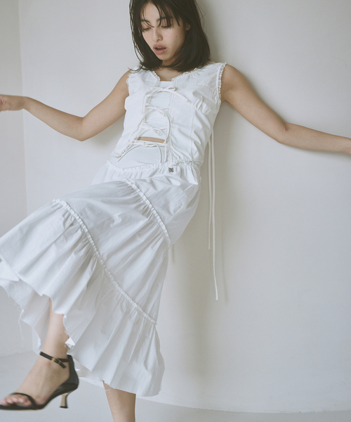 glowny トップス GLOWNY/グロウニー GARDEN SLEEVELESS TOP 手洗い可能（シャツ
