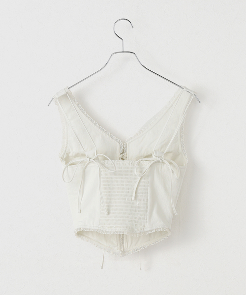 U by SPICK&SPAN(ユーバイスピックアンドスパン)の「GLOWNY/グロウニー GARDEN SLEEVELESS TOP 手洗い可能(シャツ/ブラウス・レディース・ホワイト・FREE)」の12枚目の写真