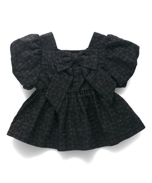 BRANSHES（ブランシェス）の「【プチレディ】バックリボンブラウス（シャツ/ブラウス・キッズ・ブラック/アイボリー・110/140/100/120/150/130）」の12枚目の写真