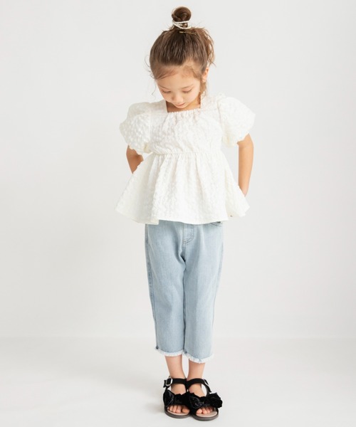 BRANSHES（ブランシェス）の「【プチレディ】バックリボンブラウス（シャツ/ブラウス・キッズ・ブラック/アイボリー・110/140/100/120/150/130）」の3枚目の写真