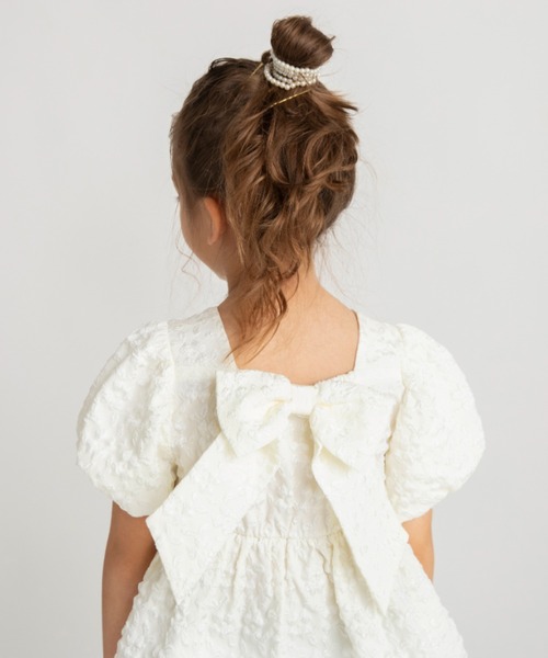 BRANSHES（ブランシェス）の「【プチレディ】バックリボンブラウス（シャツ/ブラウス・キッズ・ブラック/アイボリー・110/140/100/120/150/130）」の5枚目の写真