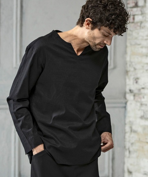 C DIEM（カルペディエム）の「C DIEM(カルペディエム)キーネックロングスリーブTシャツ 長袖Tシャツ (通気性 / 速乾性)（Tシャツ/カットソー・メンズ・ブラック/チャコールグレー/ホワイト・L/XL/S/M）」の22枚目の写真