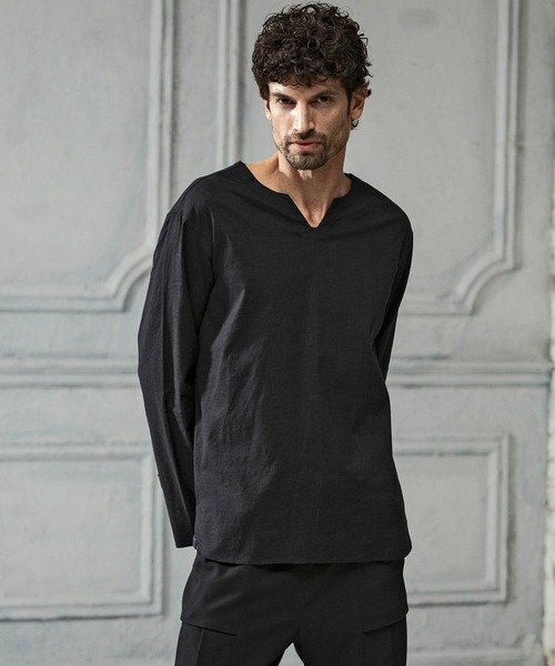 C DIEM（カルペディエム）の「C DIEM(カルペディエム)キーネックロングスリーブTシャツ 長袖Tシャツ (通気性 / 速乾性)（Tシャツ/カットソー・メンズ・ブラック/チャコールグレー/ホワイト・L/XL/S/M）」の18枚目の写真