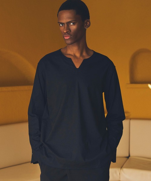 C DIEM（カルペディエム）の「C DIEM(カルペディエム)キーネックロングスリーブTシャツ 長袖Tシャツ (通気性 / 速乾性)（Tシャツ/カットソー・メンズ・ブラック/チャコールグレー/ホワイト・L/XL/S/M）」の15枚目の写真