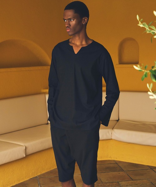 C DIEM（カルペディエム）の「C DIEM(カルペディエム)キーネックロングスリーブTシャツ 長袖Tシャツ (通気性 / 速乾性)（Tシャツ/カットソー・メンズ・ブラック/チャコールグレー/ホワイト・L/XL/S/M）」の13枚目の写真