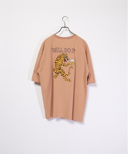 ATELANE（アテレーン）の「ATELANE/アテレーン アニマル フラワー JAPAN バックプリント ワンポイント　刺繍　クルーネック Tシャツ（Tシャツ/カットソー・メンズ・ホワイト系/グレー/ベージュ/ブラック/ブラック系/ホワイト系1/サックスブルー系/ブラック系1/ホワイト・LARGE/MEDIUM）」の16枚目の写真