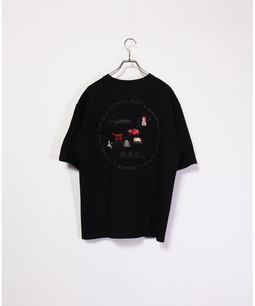 ATELANE（アテレーン）の「ATELANE/アテレーン アニマル フラワー JAPAN バックプリント ワンポイント　刺繍　クルーネック Tシャツ（Tシャツ/カットソー・メンズ・ホワイト系/グレー/ベージュ/ブラック/ブラック系/ホワイト系1/サックスブルー系/ブラック系1/ホワイト・LARGE/MEDIUM）」の22枚目の写真