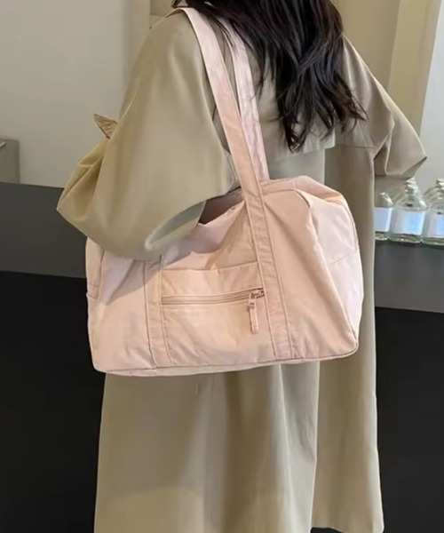 ammy.（エイミードット）の「【 ammy. / エイミードット 】 パステル カラー ボストン バッグ / 大容量（ボストンバッグ・レディース・ブラック/ピンク/ブルー/アイボリー/ベージュ・FREE）」の5枚目の写真