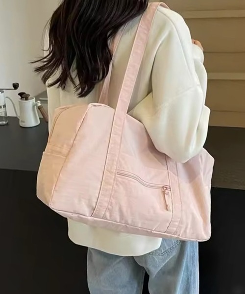 ammy.（エイミードット）の「【 ammy. / エイミードット 】 パステル カラー ボストン バッグ / 大容量（ボストンバッグ・レディース・ブラック/ピンク/ブルー/アイボリー/ベージュ・FREE）」の6枚目の写真