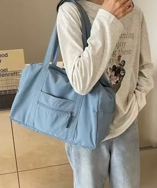 ammy.（エイミードット）の「【 ammy. / エイミードット 】 パステル カラー ボストン バッグ / 大容量（ボストンバッグ・レディース・ブラック/ピンク/ブルー/アイボリー/ベージュ・FREE）」の8枚目の写真