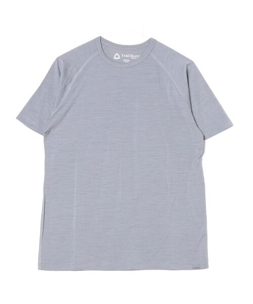 TRAIL BUM(トレイルバム)の「MERINO 150 S/S CREW - メリノ 150 ショートスリーブ クルー(Tシャツ/カットソー・メンズ・ヘザーグレー/ブラウン系その他・LARGE/MEDIUM/SMALL)」の2枚目の写真