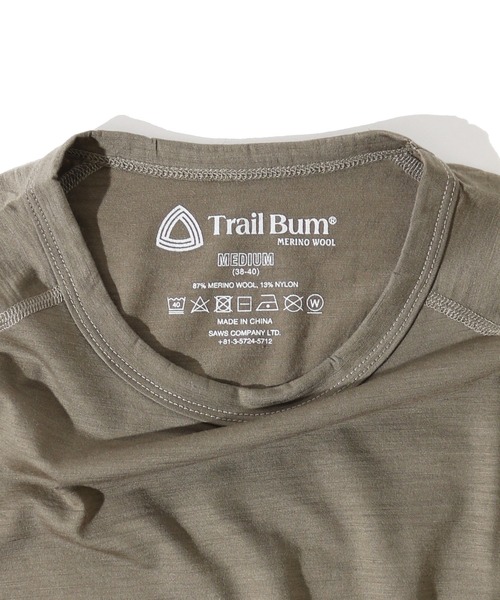 TRAIL BUM(トレイルバム)の「MERINO 150 S/S CREW - メリノ 150 ショートスリーブ クルー(Tシャツ/カットソー・メンズ・ヘザーグレー/ブラウン系その他・LARGE/MEDIUM/SMALL)」の5枚目の写真
