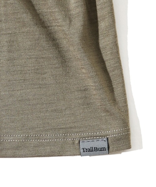 TRAIL BUM(トレイルバム)の「MERINO 150 S/S CREW - メリノ 150 ショートスリーブ クルー(Tシャツ/カットソー・メンズ・ヘザーグレー/ブラウン系その他・LARGE/MEDIUM/SMALL)」の7枚目の写真