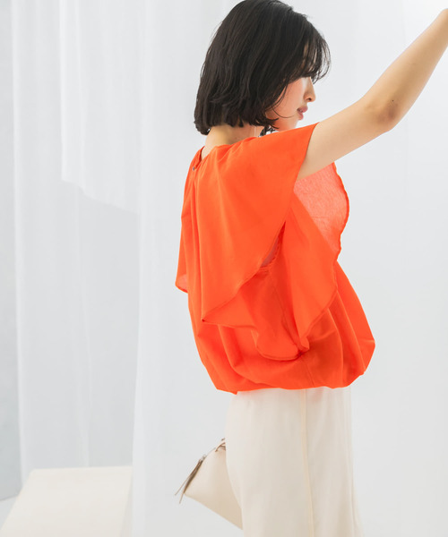 【URBAN　RESEARCH　ROSSO】コットンシルクフレアスリーブブラウス コットンシルクフレアスリーブブラウス[RAA5-23C501]｜URBAN