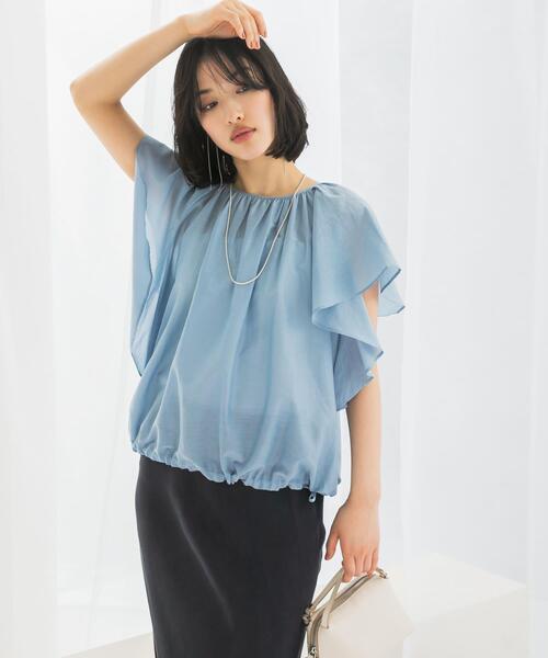 URBAN RESEARCH ROSSO WOMEN（アーバンリサーチ　ロッソ）の「コットンシルクフレアスリーブブラウス（シャツ/ブラウス・レディース・オフホワイト/レッド/ライトブルー・FREE）」の22枚目の写真