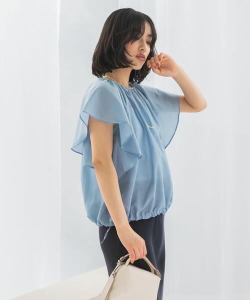 URBAN RESEARCH ROSSO WOMEN（アーバンリサーチ　ロッソ）の「コットンシルクフレアスリーブブラウス（シャツ/ブラウス・レディース・オフホワイト/レッド/ライトブルー・FREE）」の20枚目の写真