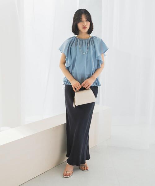 URBAN RESEARCH ROSSO WOMEN（アーバンリサーチ　ロッソ）の「コットンシルクフレアスリーブブラウス（シャツ/ブラウス・レディース・オフホワイト/レッド/ライトブルー・FREE）」の18枚目の写真