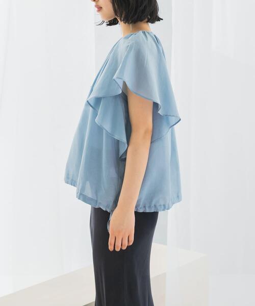 URBAN RESEARCH ROSSO WOMEN（アーバンリサーチ　ロッソ）の「コットンシルクフレアスリーブブラウス（シャツ/ブラウス・レディース・オフホワイト/レッド/ライトブルー・FREE）」の14枚目の写真